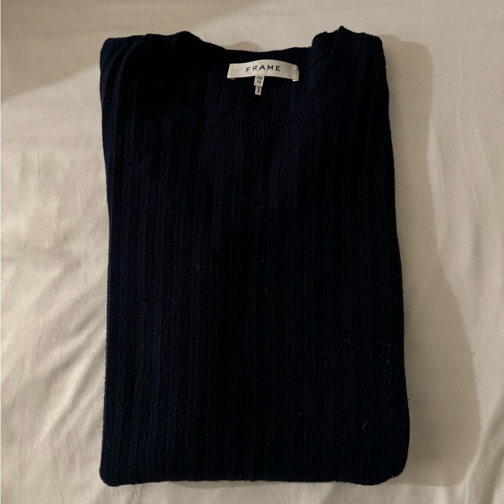 FRAME Long Sleeve Ruffled Sweater